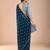 Blue floral sequinned tissue saree