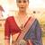 Navy blue ethnic printed zari patola saree