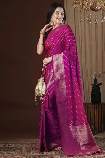 pink woven design zari satin kanjeevaram saree