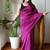 burgundy cotton blend khadi saree