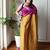 burgundy cotton blend khadi saree