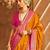 Orange ethnic motifs zari patola saree