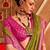 Olive ethnic motifs woven design zari  patola saree