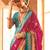 Pink woven design ethnic motifs zari patola saree