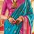 Blue ethnic motifs woven design zari  patola saree