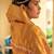 Mustard geometric silk blend ikat saree