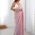 mauve embellished beads and stones chiffon saree