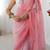 pink embellished beads and stones chiffon saree