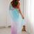 multicolor embellished sequinned poly chiffon saree
