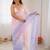 multicolor embellished sequinned poly chiffon saree