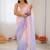multicolor embellished sequinned poly chiffon saree