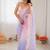 multicolor embellished sequinned poly chiffon saree
