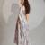 grey embellished beads and stones satin designer saree