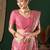pink ethnic motifs zari georgette kanjeevaram saree