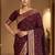 Maroon woven design zari silk blend designer banarasi saree