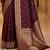 Maroon woven design zari silk blend designer banarasi saree