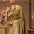 Olive woven design zari silk blend designer banarasi saree