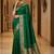 Green zari silk blend designer banarasi saree