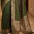 Green woven design zari silk blend designer banarasi saree