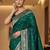Green woven design zari silk blend designer banarasi saree