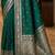 Green woven design zari silk blend designer banarasi saree