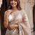 beige embellished floral ready to wear organza designer saree