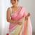 pink embellished sequinned chiffon saree