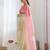 pink embellished sequinned chiffon saree