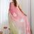 pink embellished sequinned chiffon saree