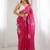 pink ethnic motifs sequinned organza saree