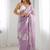 lavender embellished sequinned organza saree