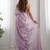 lavender embellished sequinned organza saree