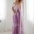 lavender embellished sequinned organza saree