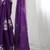 purple ethnic motifs sequinned organza saree