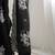 black embellished floral sequinned organza saree