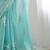 blue ethnic motifs sequinned saree