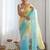 yellow women embellished sequinned chiffon saree