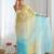 yellow women embellished sequinned chiffon saree