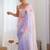 pink embellished sequinned chiffon saree