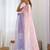 pink embellished sequinned chiffon saree