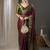 burgundy & green ethnic motifs woven design zari georgette kanjeevaram saree
