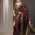 burgundy & green ethnic motifs woven design zari georgette kanjeevaram saree