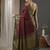 burgundy & green ethnic motifs woven design zari georgette kanjeevaram saree