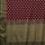 burgundy & green ethnic motifs woven design zari georgette kanjeevaram saree