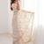 off white embellished embroidered satin heavy work saree