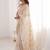 off white embellished embroidered satin heavy work saree