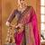 Pink ethnic motifs silk blend banarasi saree