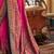 Pink ethnic motifs silk blend banarasi saree