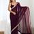 magenta women embellished embroidered satin saree