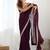 magenta women embellished embroidered satin saree